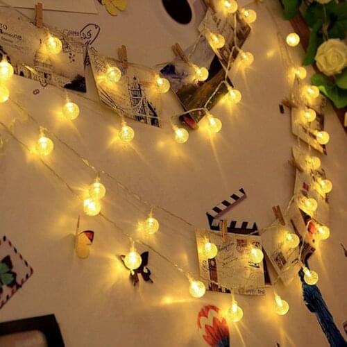 10LED Fairy String Light Fairy String Fairy Light Outdoor Festival Garden Crystal Globe Ball Yard Landscape Lamp Durable