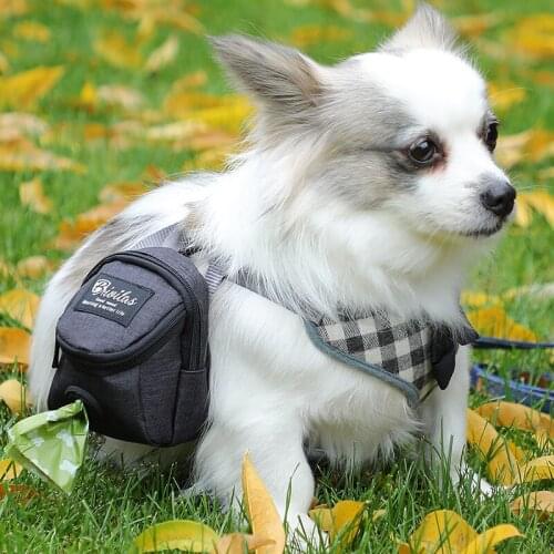 Dog Poop Bag Dispenser Holder for Leash Lightweight Outdoor Dogs Mini Backpack Waste Bags Pet Treat Training Pouch for Walking