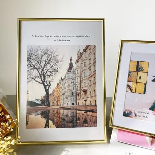 Gold Picture Frame 40x50 30x40cm A4 Aluminum Metal Poster Photo Frames Wall Canvas Cadre with Mat Living Room Home Gallery Decor