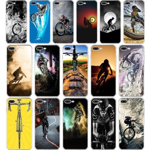 028FG Amazing mountain bike Bicycle MTB design Soft TPU Silicone Cover Case For Apple iPhone5 5s se 6 6s 7 8 plus x xr xs max