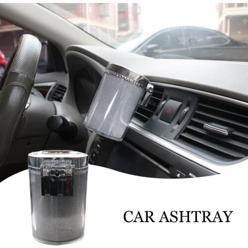 1 Pc Auto Car LED Light Cylinder Ashtray Container Holder Storage Cup Anti-soot Leakage Car Accessories