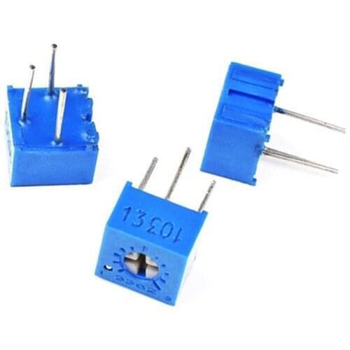 10pcs 3362P series resistance 101 201 501 102 202 502 103 Trimpo Trimmer Potentiometer 3362 500R 1K 2K 5K 10K 20K 50K 100K
