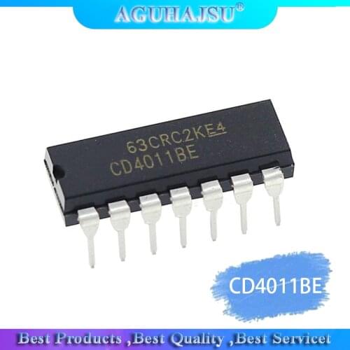 10PCS CD4011BE DIP14 CD4011 DIP Quad 2-input NAND gate logic chip molewei