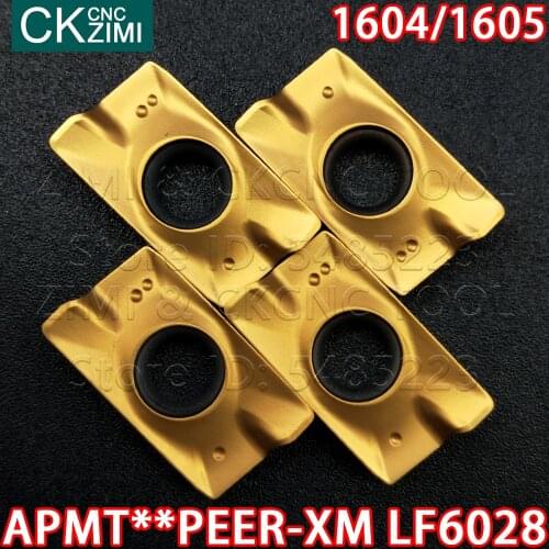 10PCS APMT1604PEER-XM LF6028 APMT1605PEER-XM LF6028 Carbide Inserts milling tools CNC Indexable metal lathe tools APMT for steel