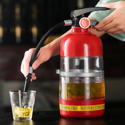 2L Fire Extinguisher Wine Drink Dispenser Cocktail Shaker Liquor Pump Beer Soda Wine Water Dispenser Bar Tools Accessories