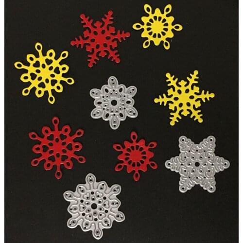 3pcs Christmas Snowflake Metal Cutting Dies Stencil Carbon Steel DIY Scrapbooking Paper Craft Decorative Embossing Cutting Dies