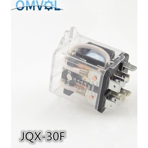 8 Pin Plug In Type DC12V DC24V AC110V AC220V Power Relay JQX-30F 2Z