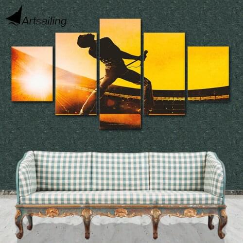 ArtSailing 5 Piece canvas painting Arena fencing Gladiator sunset art wall Home Decoration For Living Room HD Prints Poster