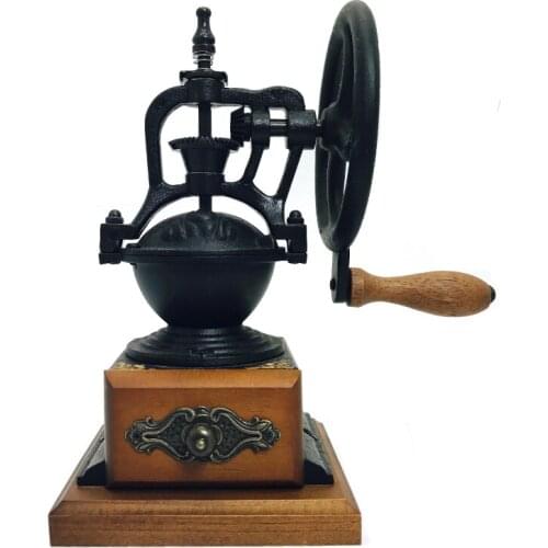 B.E.8701-1wood & cast iron coffee machine with grinder