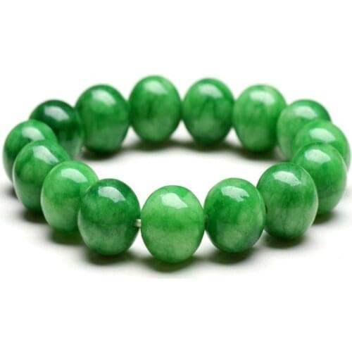 Bangle Natural Jade Jewelry Round Beads gemstone bracelet Emerald jade jadeite bracelet for men and women with certificate