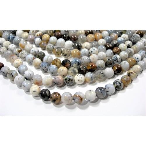 Natural Dendritic Opal Beads 6mm 8mm 10mm 12mm Round Gem Stone Loose Beads for jewelry making,1 of 15"strand