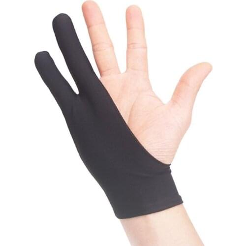 C1FB 2 Fingers Drawing Glove Anti-fouling Artist Favor Any Graphics Painting Writing Digital ablet For Right And Left Hand