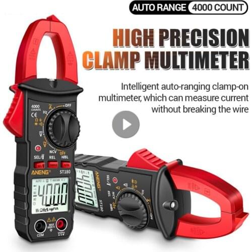 Digital AC DC Current Clamp Meter AC/DC Voltage Ohm True RMS Auto Range Capacitance NCV Tester Ammeter Multimeter Direct Sales