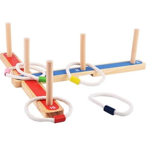 Quoits-Odorless Easy Storage Multi-color Wooden Quoits Educational toys Kids Montessori Board Games Antistress Toys for Children