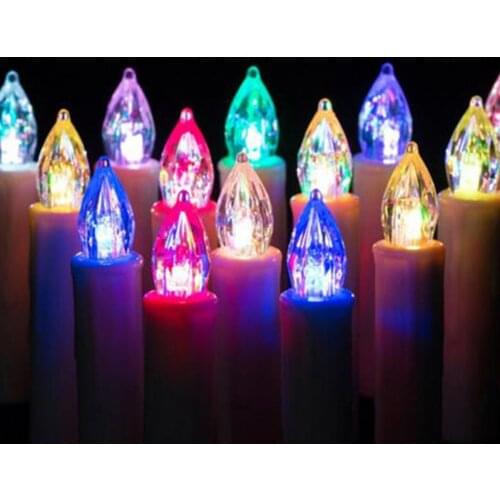 LED Candle color Flameless Lamp Simulation Color Light Home Wedding Birthday Party Decoration Battery Candles photophore DIY