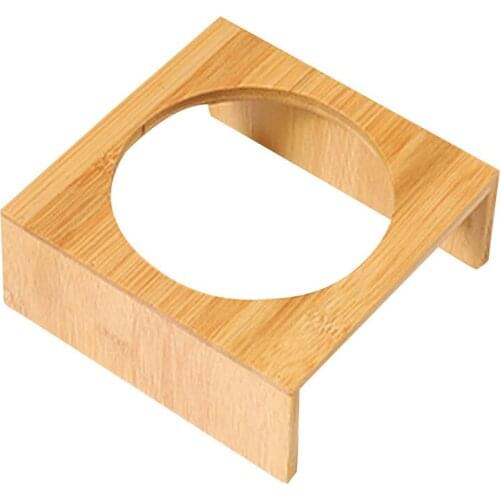 Legendog Pet Puppy Bowl Holder Bamboo Neck Protective Non-Skid Pet Bowl Stand Natural Bamboo Cat Dish Stand Pet Feeders Holder