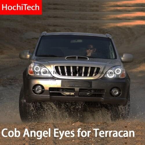 For Hyundai Terracan 2001-2007 COB Led day Light White Halo Cob Led Angel Eyes Ring Error Free Ultra bright