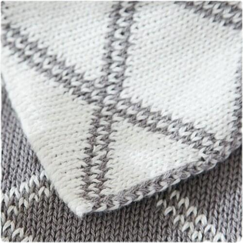 Pure Cotton Nordic Leisure Sofa Shawl All Cotton Knitting Double Side Wool Blanket