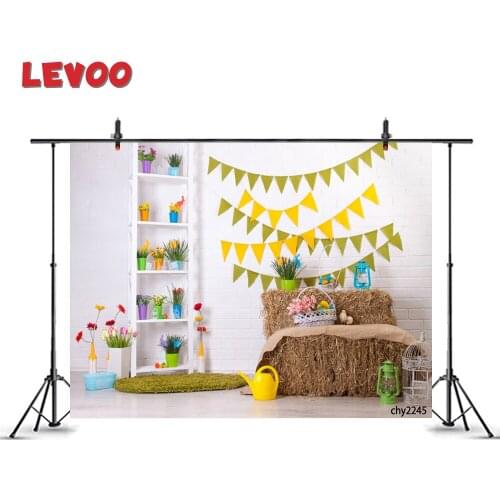 LEVOO Photocall Background Easter Room Tulips Pot Culture Chicks Photo Studio Background Photography Photophone Shoot Prop Vinyl