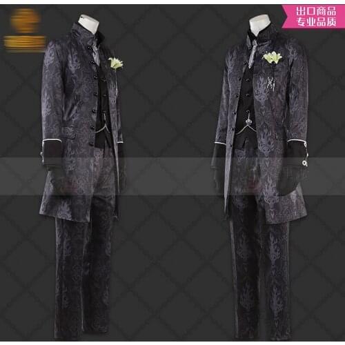 Game Twisted wonderland Cos idia Dark style Wedding Dress Cosplay Full body customization Costume A