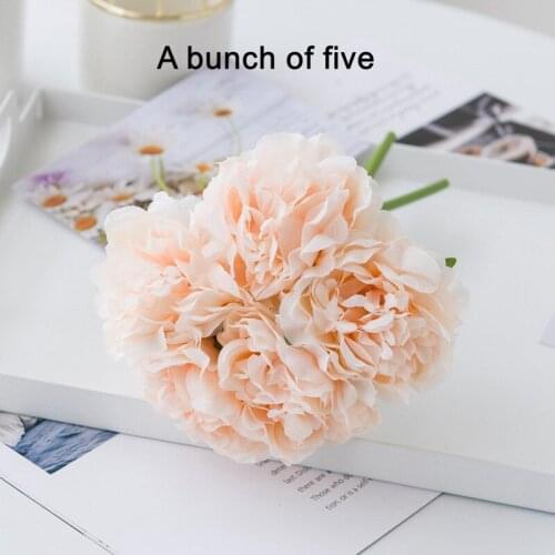 Peony artificial artificial silk flowers for home decoration wedding bouquet for bride high quality fake flower faux living room