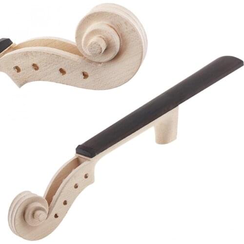 4/4 Size Maple Violin Neck Ebony Fingerboard Violin DIY Kit with Hand Carved Scroll for Violin Player