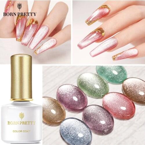 BORN PRETTY Luminous Cat Magnetic Nail Gel 6ml Silver Holographics Glitter Gel Nail Polish Magnetic Gel Polish For Nails Design