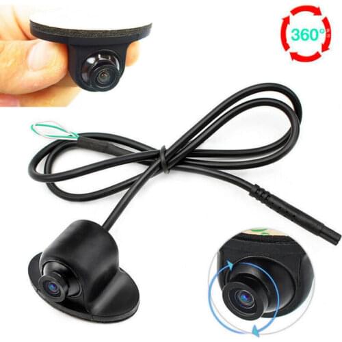 Mini Car Camera 12V Mini CCD Coms HD Night Vision 360° Car Rear Front Side View Backup Camera with 1PC Video Cable
