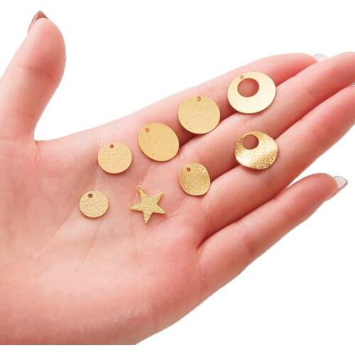 New Stainless Steel Jewelry Frosted Round Five Pointed Star/Sequin Double Necklaces Romantic Clavicle Chain For Women BSP564