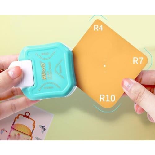 R4 R7 R10 3 In 1 Corner Punch Border Paper Cutter Round Hole Punches Photo Card Puncher Scrapbooking Crafts DIY Cutting Tools