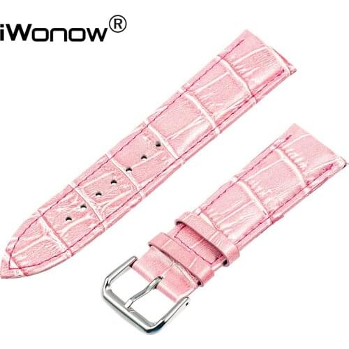 Genuine Leather Watch Band 22mm for Samsung Gear S3 Classic / Frontier Stainless Steel Pin Buckle Strap Wrist Belt Bracelet