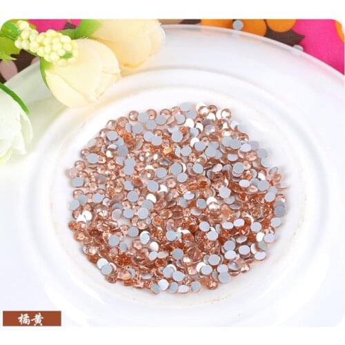 Champagne AAA crystal glass flatback Non Hotfix Glitter Nail 3D rhinestones,ss3-ss34 Free shipping
