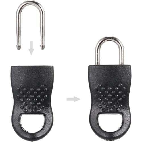 16 Pieces Replacement Zipper Tags Zip Fixer for Travel Bag Suitcase Clothes Tent Backpack Stainless Steel Zipper Pull Fixer