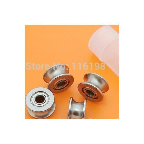 U624ZZ U groove deep groove ball bearing 4x13x7mm for 5.5mm shaft carbon steel