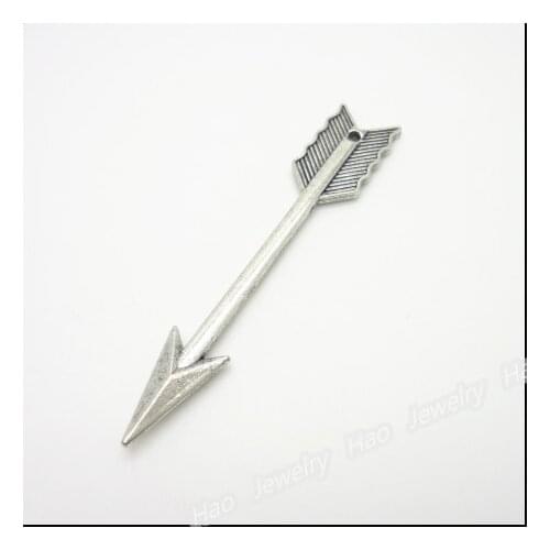 25 pcs Vintage Charms Arrow Pendant Antique silver Fit Bracelets Necklace DIY Metal Jewelry Making