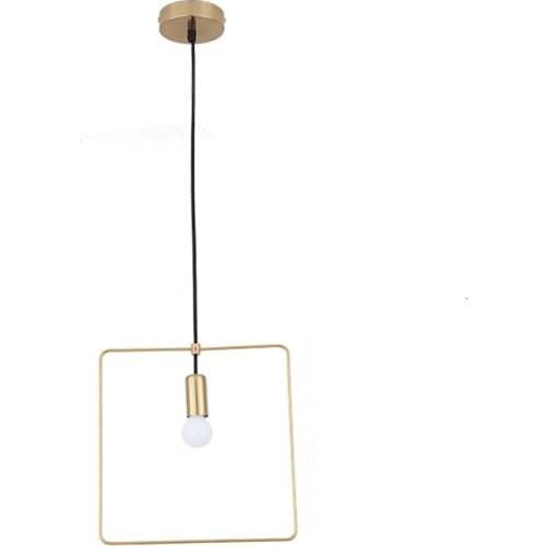 Indoor Lamparas De Techo Modernas Rectangle Square Triangle Diamond Geometric Led Chandelier Lamp Circle Ring Pendant Light