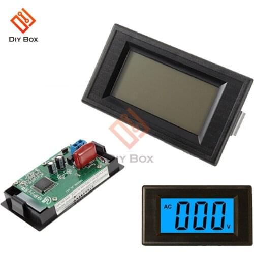 AC 80-500V 2-Wire Blue Digital LCD Volt Panel Meter Voltmeter Circuit Voltage Power Supply Display Module