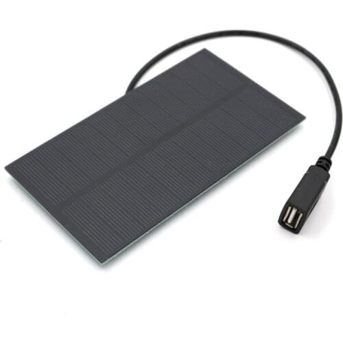 5 V 1.5 W Output USB Solar Battery Charger with USB Female Port 5.5V 1.65W 300mA Charge Regulators Solar Panel 3.7V 18650