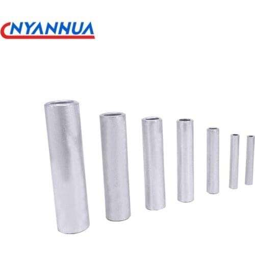 20PCS Aluminum No Insulation Wire Cable Hole Passing Connecting Sleeve Tube Ferrule Lug Connector Crimp Terminal