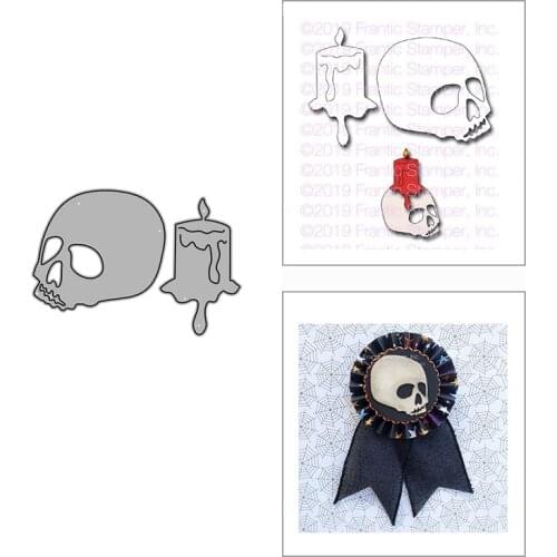 2021 New Halloween Skull Candle Metal Cutting Dies for DIY Scrapbooking Decor and Card Making Paper Craft Embossing No Stamps