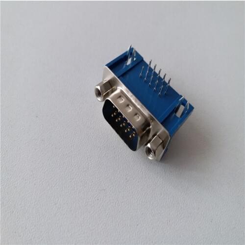 25pcs DB15 male HDR15P three-row male connector D-SUB VGA connector HDB 15P socket head
