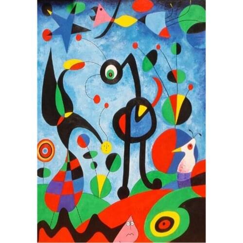 Full Square/round Drill 5D Diy Diamond Painting The Garden 1925 By Joan Miro 3D Diamond Embroidery Cross Stitch Home Decor Gift