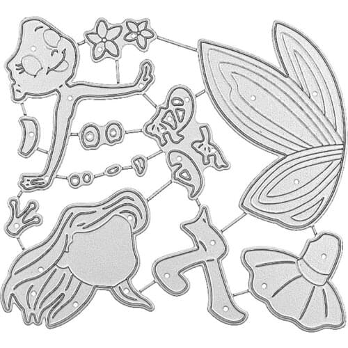 Flower Fairy Metal Cutting Dies Stencil Scrapbooking DIY Album Stamp Paper Card