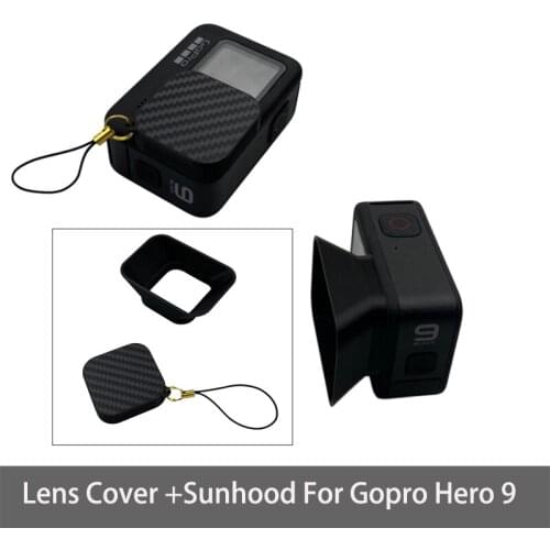 Gopro Hero 9 Black Protective Cover With Sunshade Cap Camera Lens Sun Hood For GoPro Hero 9 Black Action Camera Accessories