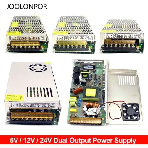 Dc 5V 12V 24V Switching Power Supply 150W 200W 250W Dual Output DC Motor Power Supply with Two Sets of Output