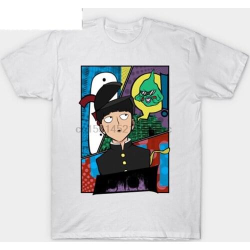 Einiosaurus New Mob Psycho 100 T Shirt Anime Kageyama Shigeo Cosplay Costumes Loose Short Sleeve Tees T-shirt Streetwear