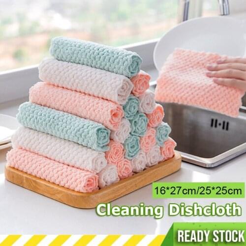 1Pcs Multi-Purpose Double-Sided Super Absorbent Dish Towel Thickened Table Rag Home Kitchen Cleaing Dishcloth Cloths
