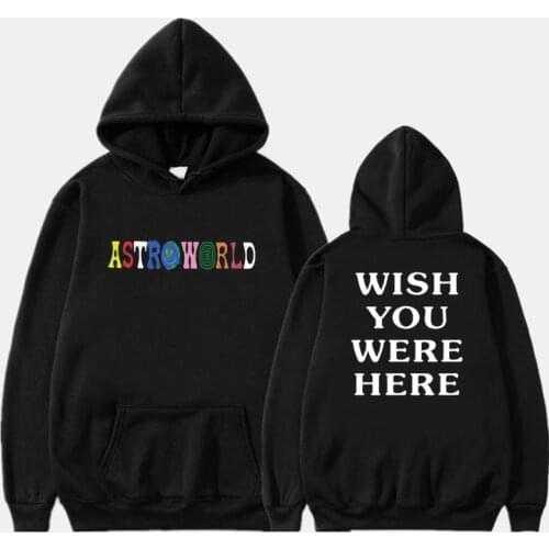 2019 New Men hoodies Travis Scott Astroworld WISH YOU WERE HERE Sweatshirt Men fashion letter print Hoodie Men/woman Pullover