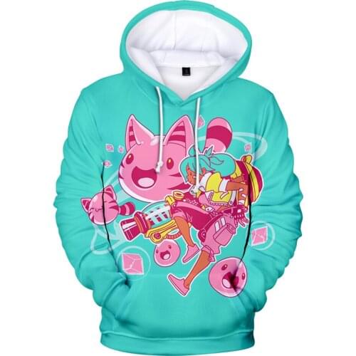 New kawaii Slime Rancher 3D Hoodie Fashion Hoodies Sportswear Kids Sweatshirt Streetwear Women/kawaii Hoodie Harajuku Clothes