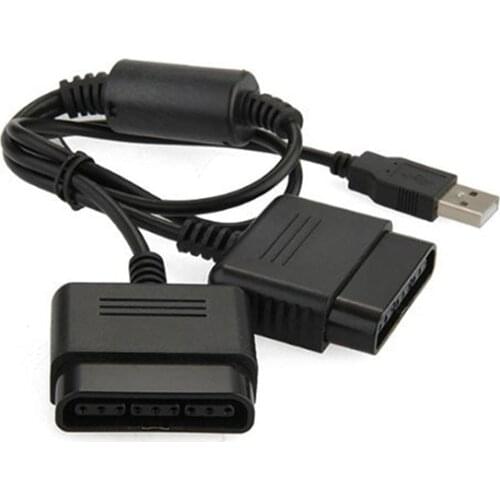 Wholesaler 2 in 1 Dual Ports PS2 II Controller Console to PC USB Converter Adapter Popular Good Quality For PS2 to PC Game